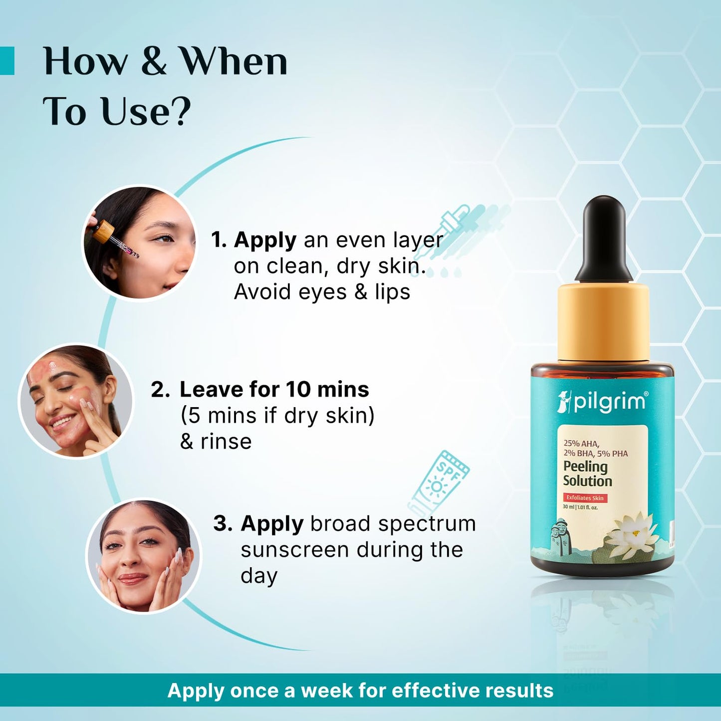 Pilgrim 25% AHA + 2% BHA + 5% PHA Peeling Solution