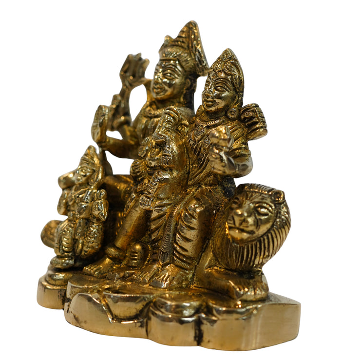 Brass Shiv Parivar Family Blessing Statue 1578g