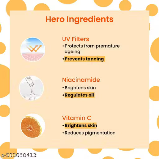 Foxtale Glow Sunscreen with Vitamin C & Niacinamide – 80 ml
