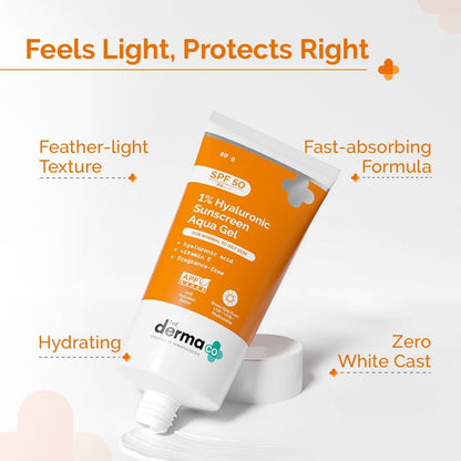 The-Derma-Co-1%-Hyaluronic-Sunscreen-SPF-50-PA++++-Lightweight-Aqua-Gel