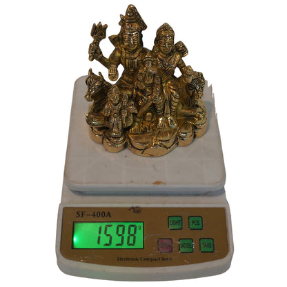 Brass Shiv Parivar Family Blessing Statue 1578g