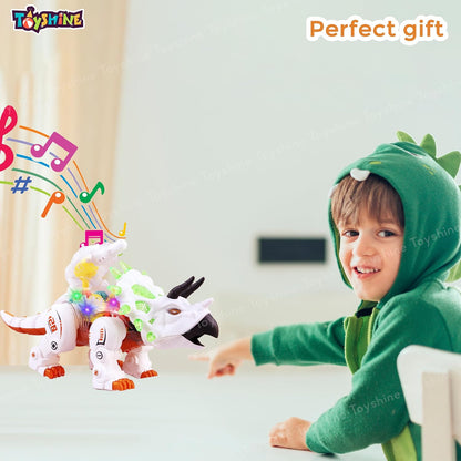 Toyshine Walking Triceptor Dinosaur Musical Toy with Dazzling Lights