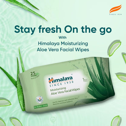 Himalaya Personal Care Moisturizing Aloe Vera Facial Wipes