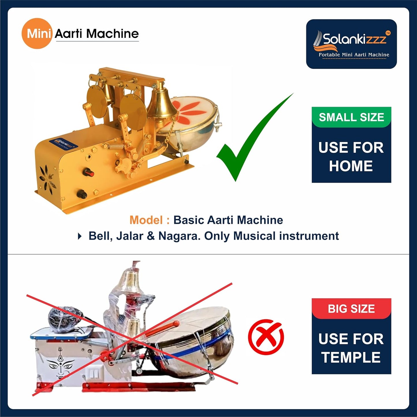 God-Mantra Shankh & Mayur Sounds Fully Automatic Electric Mini Aarti Machine