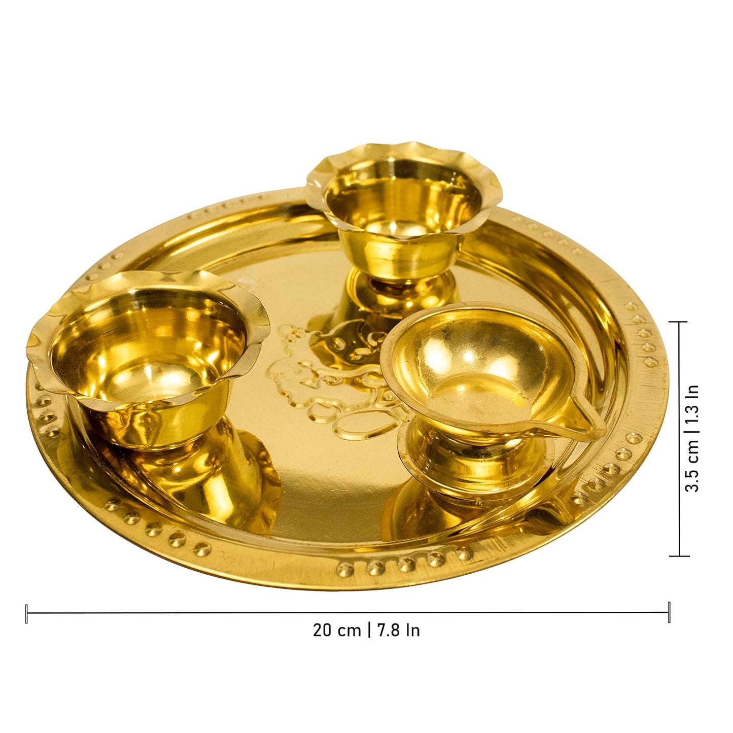Spillbox Traditional Handcrafted Ganesha Brass Puja|Pooja Thali
