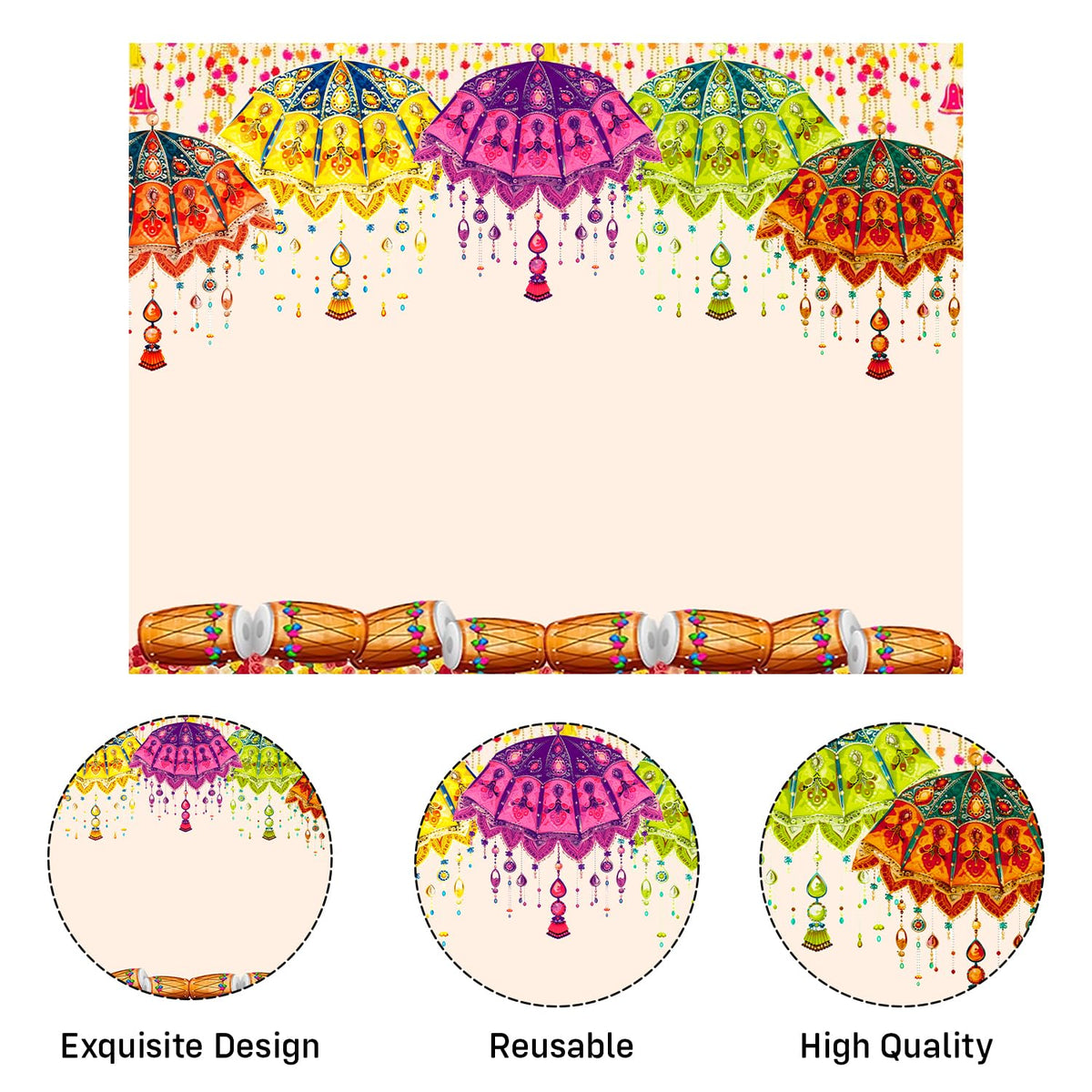 Party Propz Traditional Backdrop Cloth For Decoration