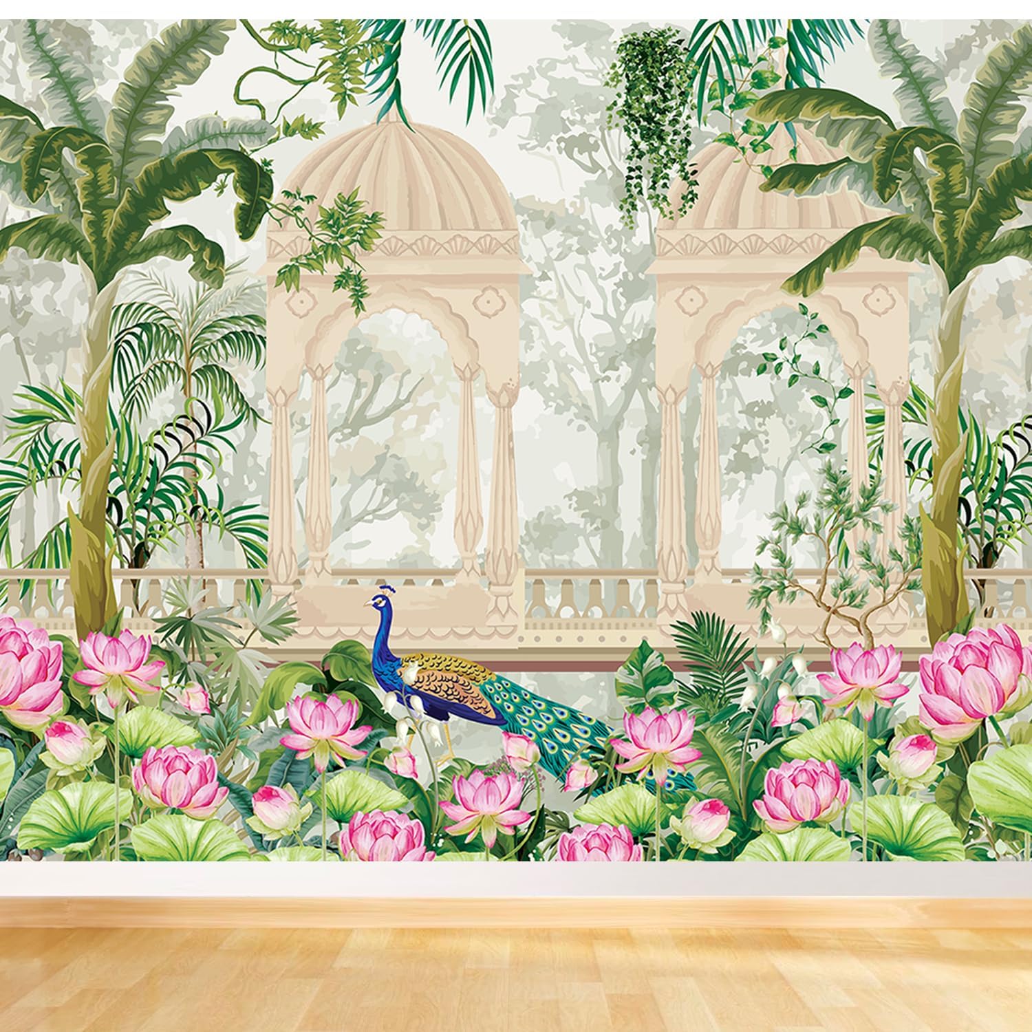 Party Propz Pichwai Backdrop Cloth For Decoration Pooja