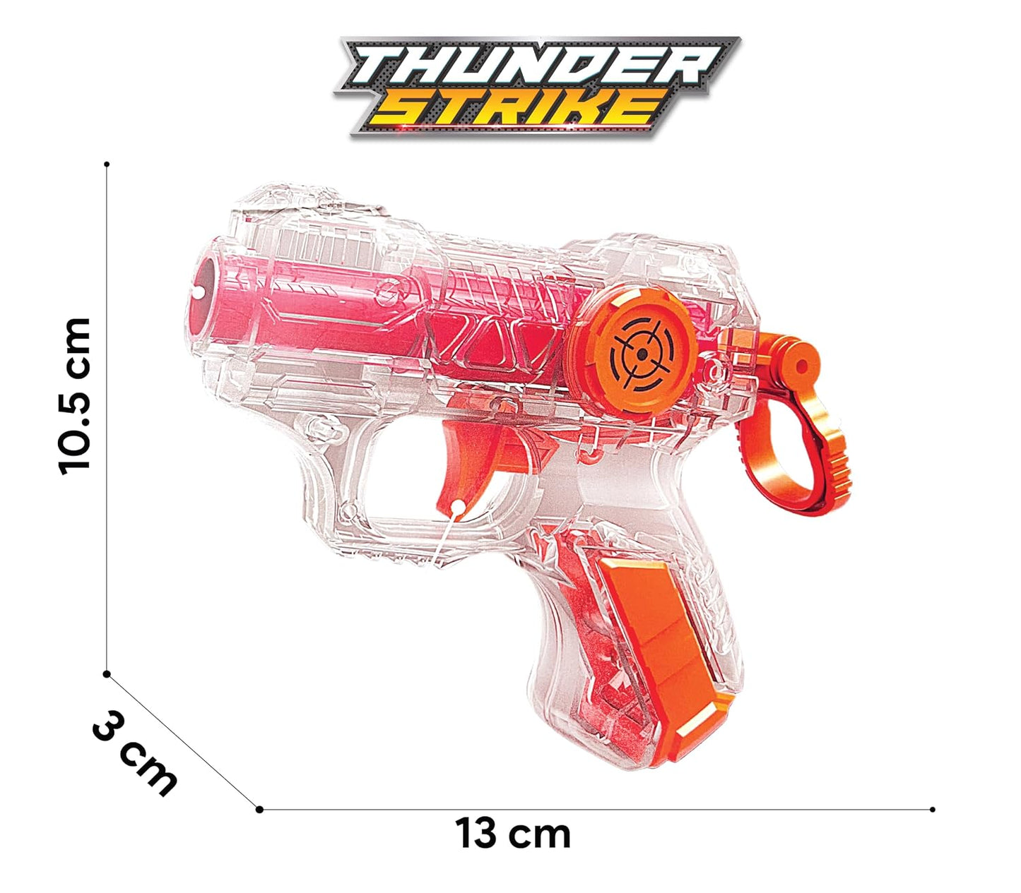 K. V. Toys Thunder Strike Transparent Toy Gun with 6 Darts