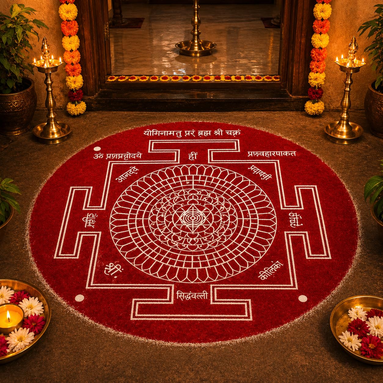 Rangly Chakrabj Wooden Rangoli Stencil