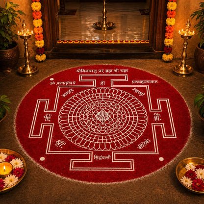 Rangly Chakrabj Wooden Rangoli Stencil