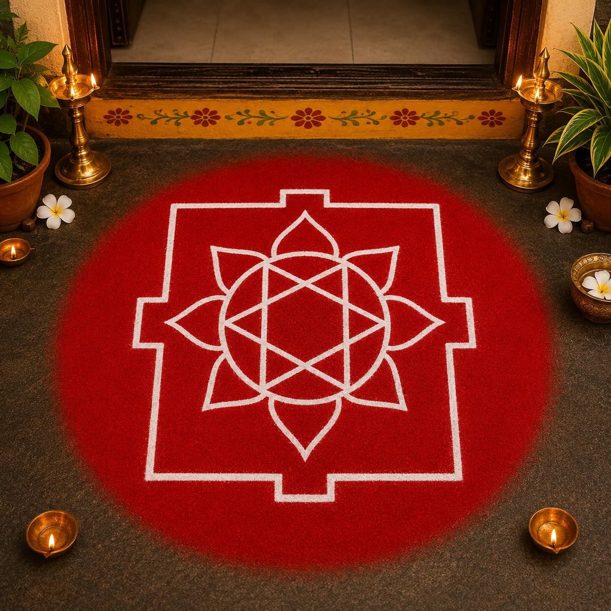 Rangly Ganesh Mandal Wooden Rangoli Stencil