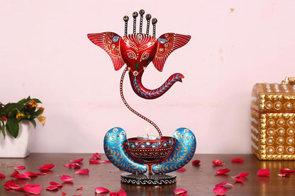 Tealight Candle Holder Home Decor Iron Metal Handcrafted Ganesh Idol