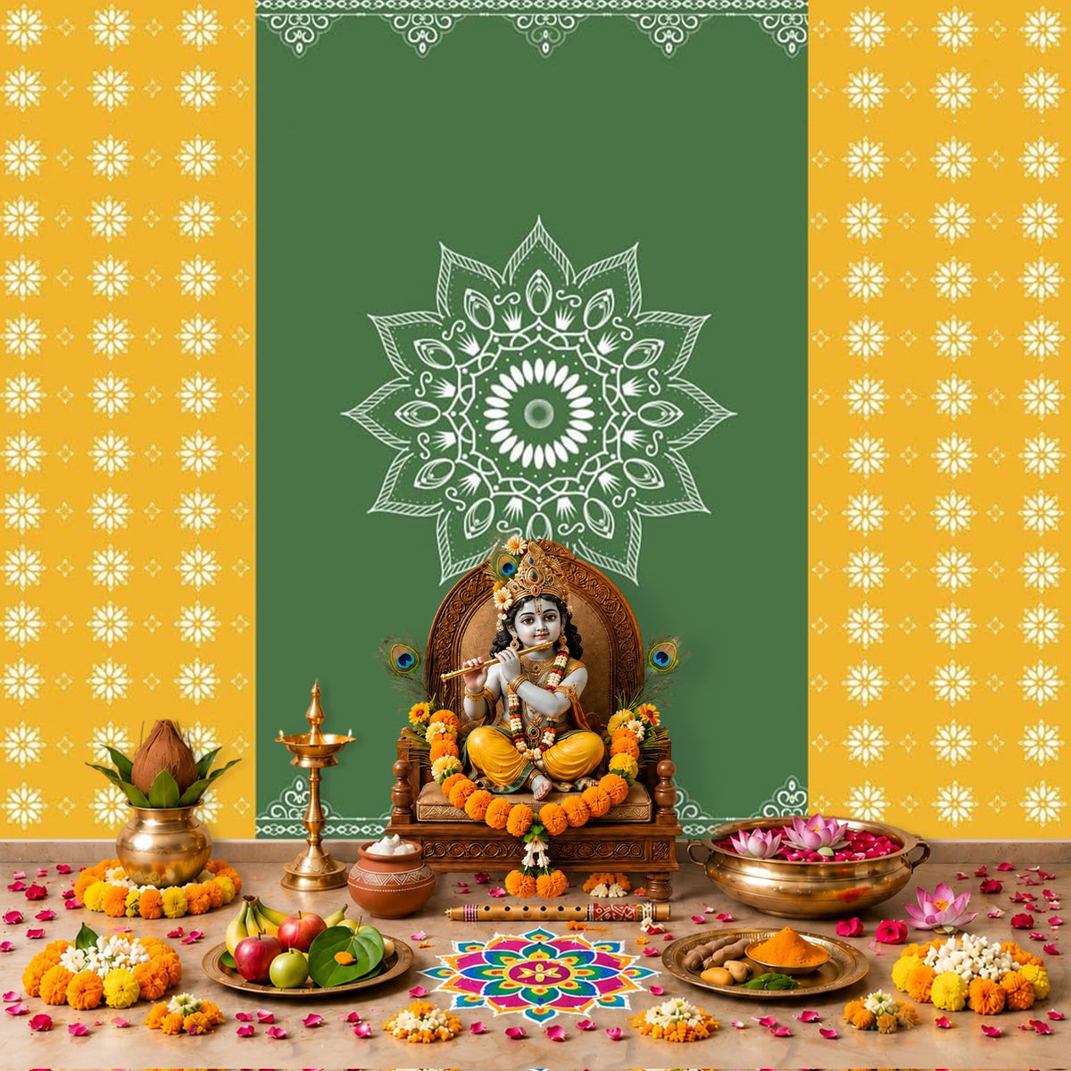 Party Propz Traditional Backdrop Decoration Cloth