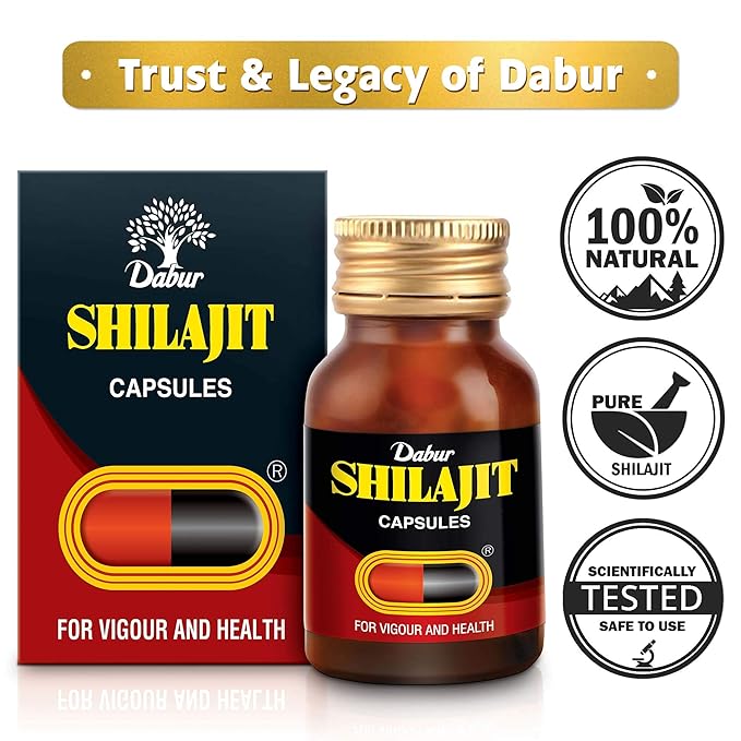 Dabur Shilajit Ayurvedic Capsules - PUSHMYCART