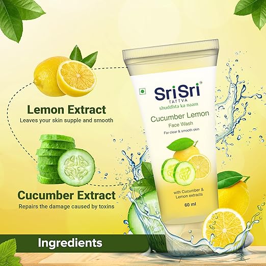 Sri Sri Tattva Cucumber & Lemon Face Wash - PUSHMYCART