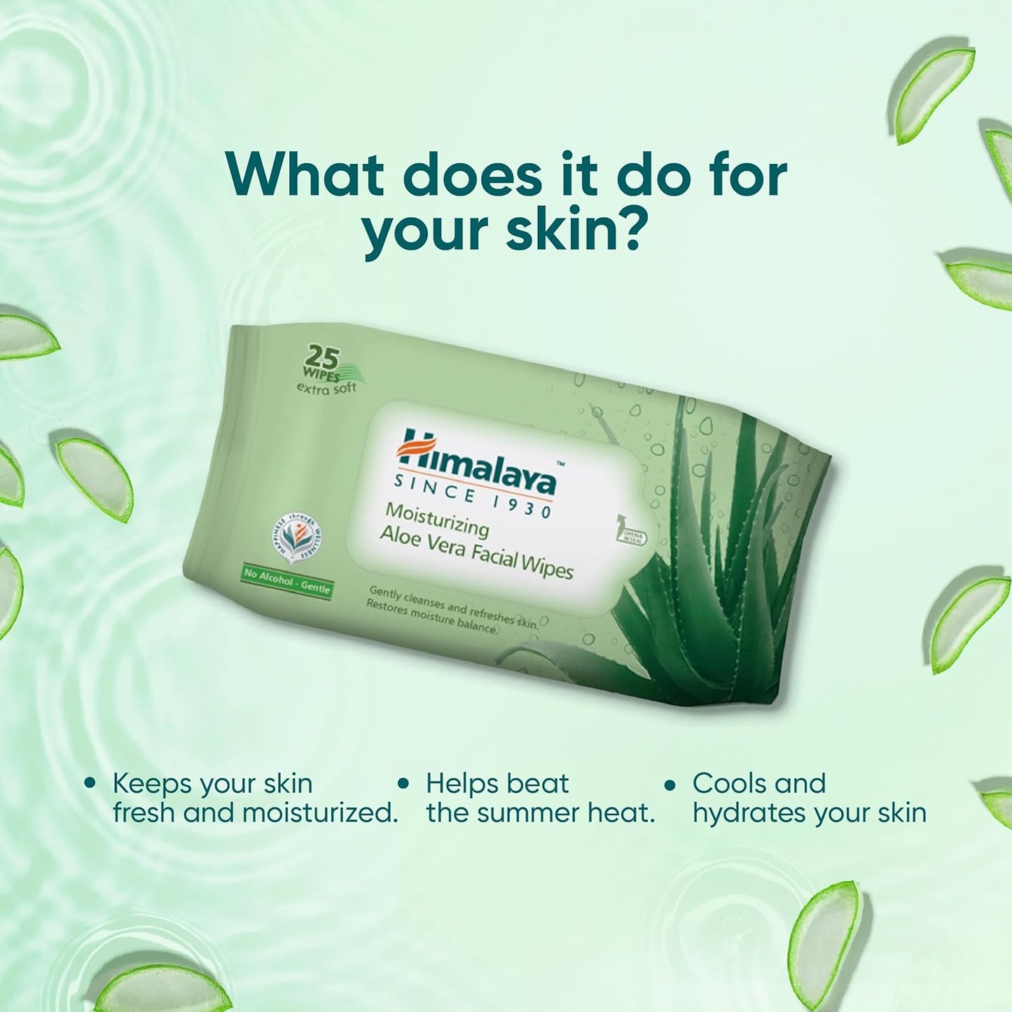 Himalaya Personal Care Moisturizing Aloe Vera Facial Wipes