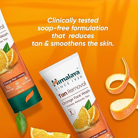 Himalaya Tan Removal Orange Face Wash - PUSHMYCART