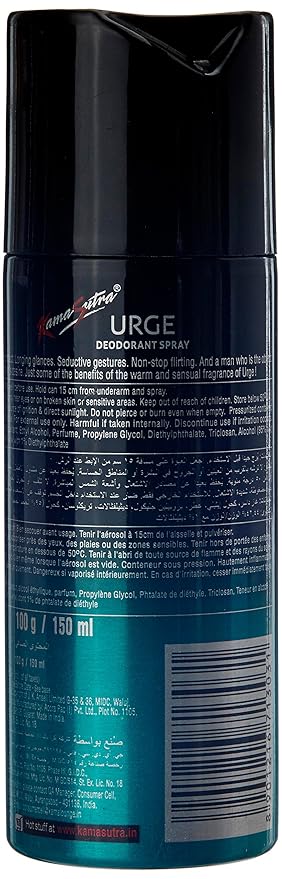 Kama Sutra Spark With Urge Deo Spray for Unisex