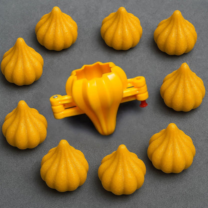 eCraftIndia Yellow Modak Maker Mould Plastic