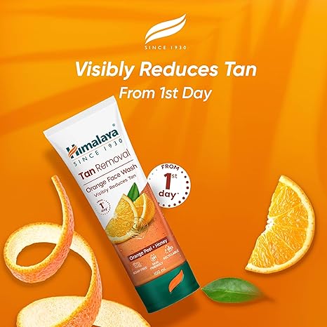 Himalaya Tan Removal Orange Face Wash - PUSHMYCART