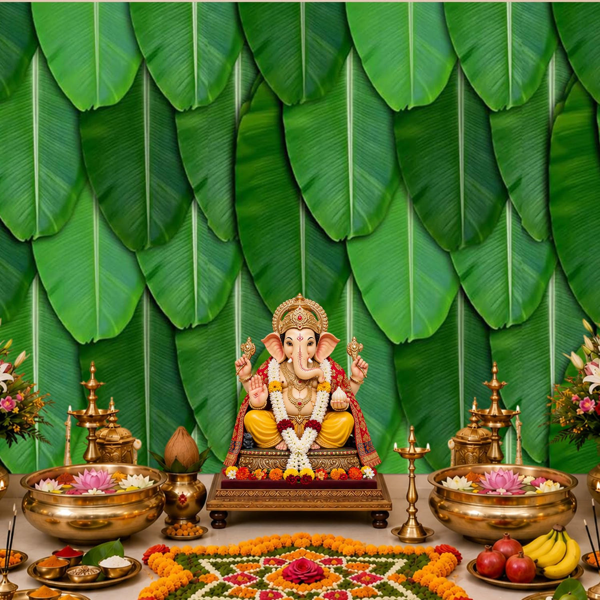 Party Propz Banana Leaf Backdrop Decorations