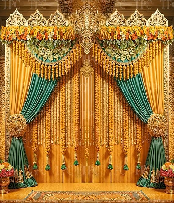 Ganpati Decoration Digital Background