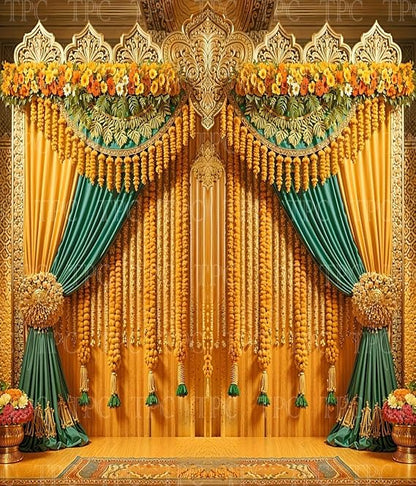 Ganpati Decoration Digital Background
