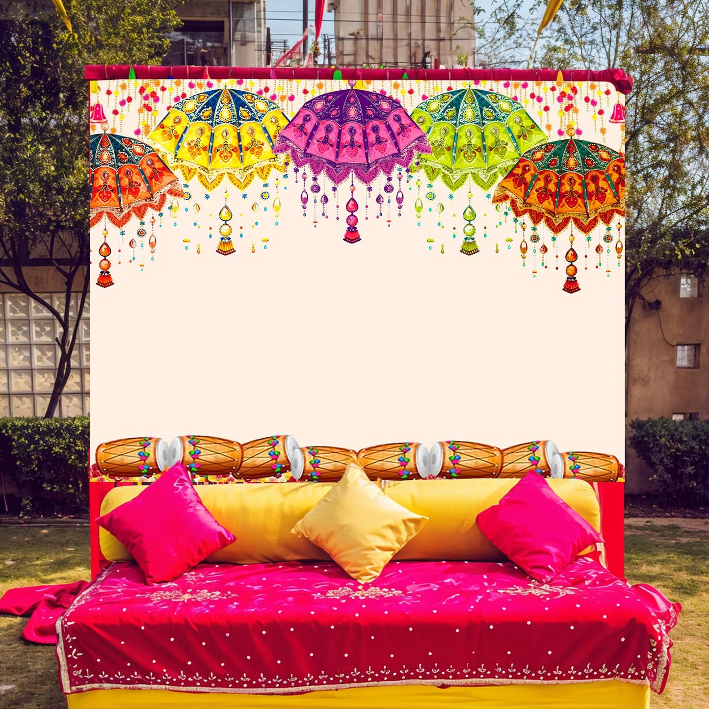 Party Propz Traditional Backdrop Cloth For Decoration