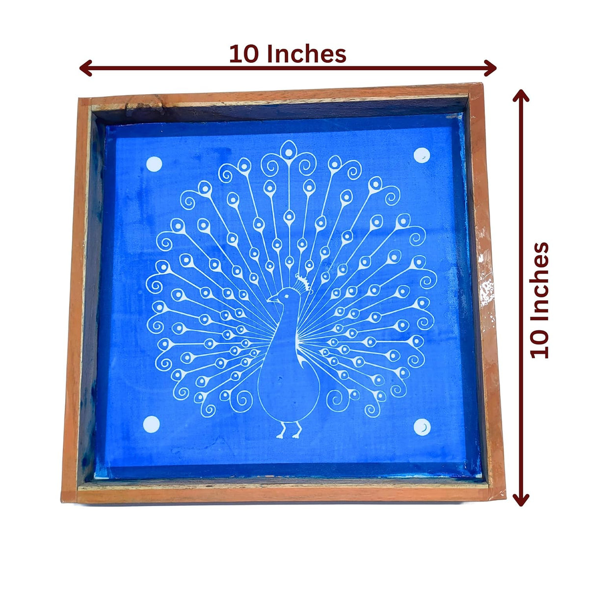 Anciently Peacock Rangoli Stencil Wooden
