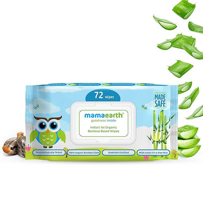 Mamaearth Organic Bamboo Based Baby Wipes - PUSHMYCART