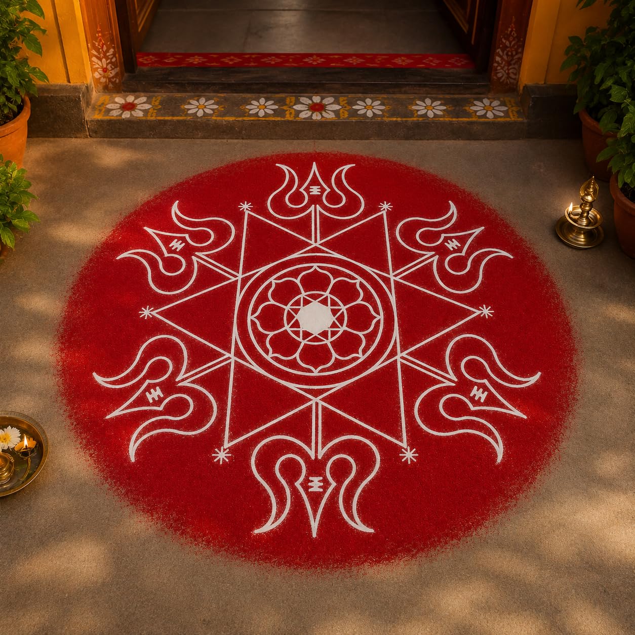 Rangly Aghora Mandala Yantra | Wooden Stencil