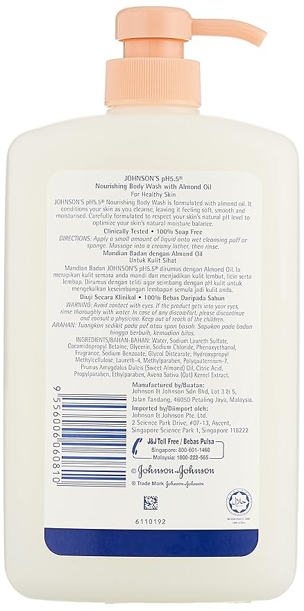 Johnson's Baby Ph 5.5 Nourishing Bodywash with Almond Oil