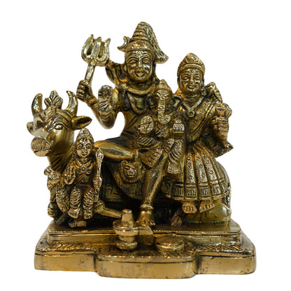 Brass Shiv Parivar Religious Temple Idol 1555g