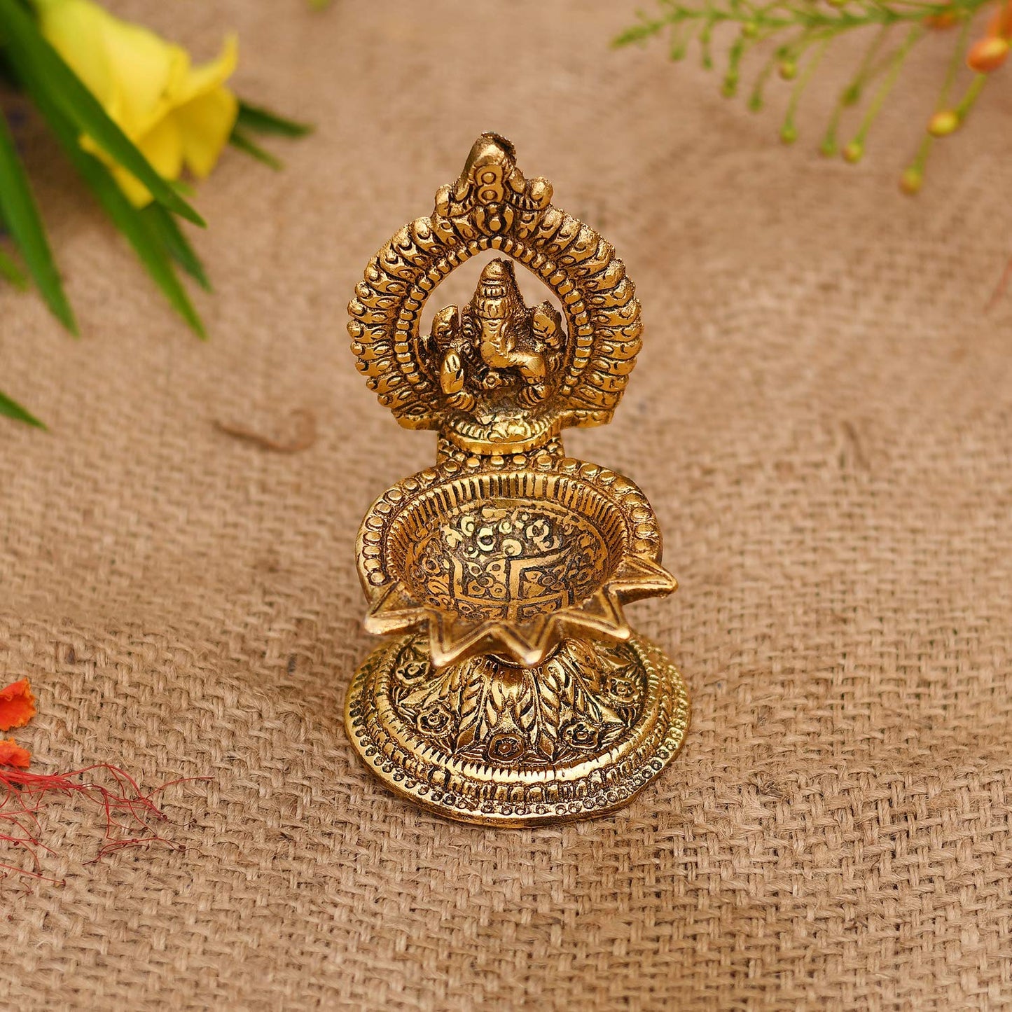 Collectible India Ganesha Diya Oil Lamp