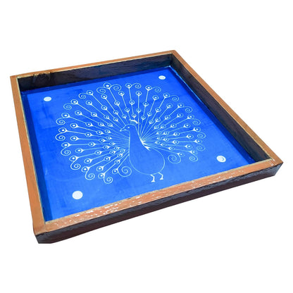 Anciently Peacock Rangoli Stencil Wooden