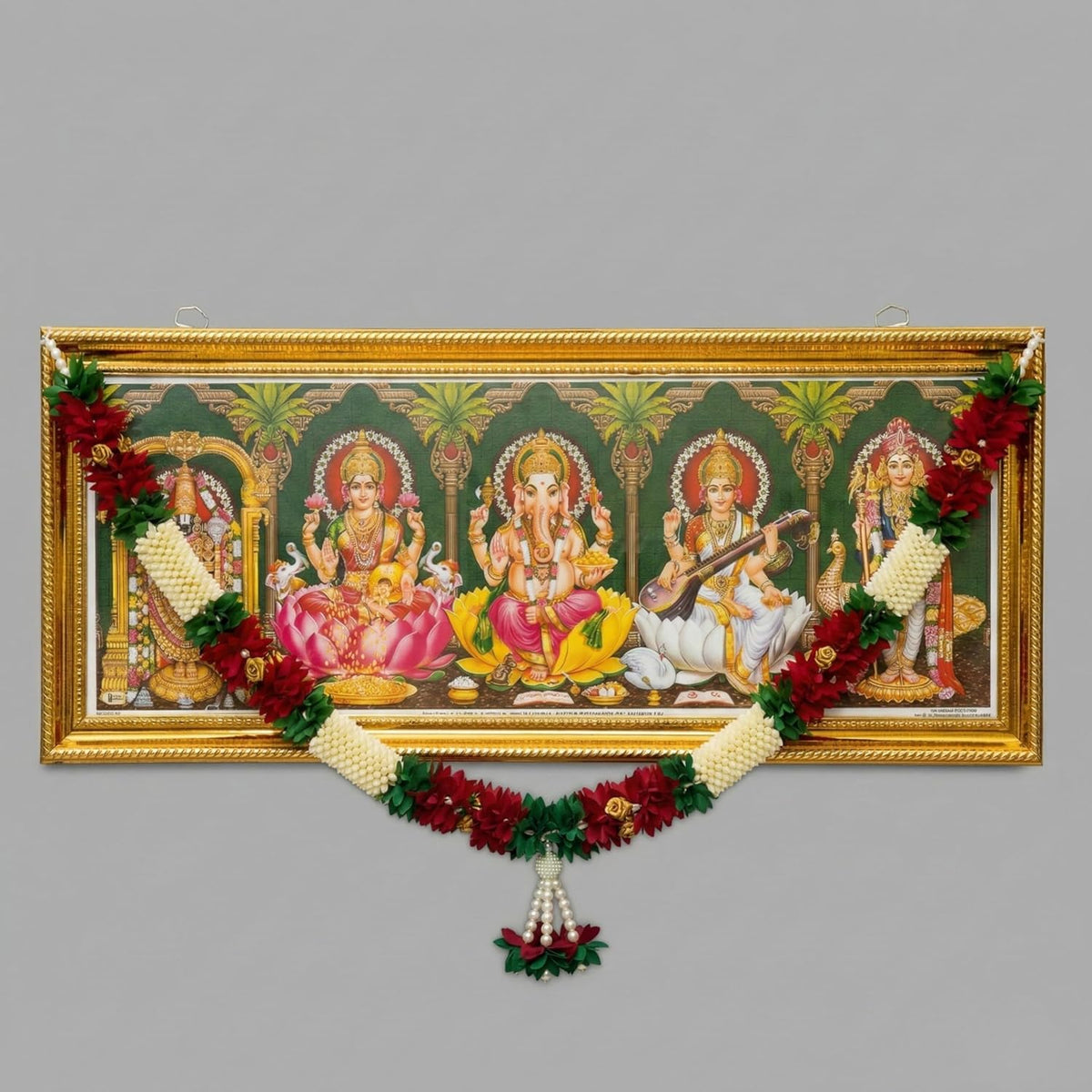 Handmade Artificial Flower Garland for Photo Frame Mala for god Idols Home Decoration