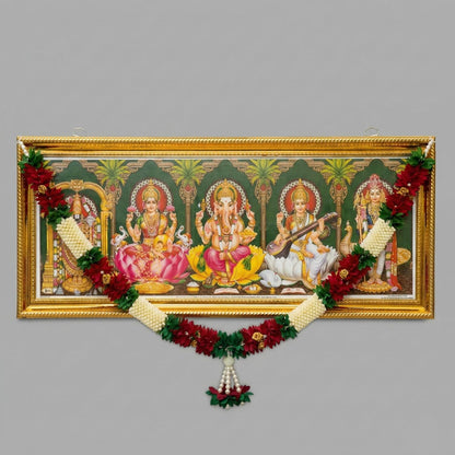 Handmade Artificial Flower Garland for Photo Frame Mala for god Idols Home Decoration