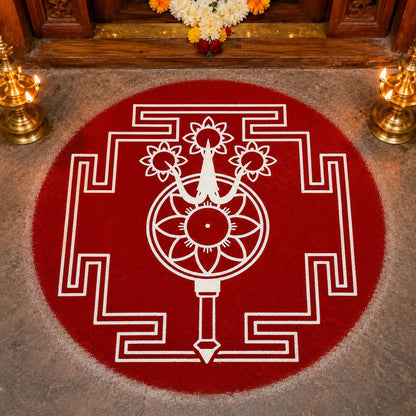 Rangly Trisulabija Mandalam Yantra | Wooden Stencil