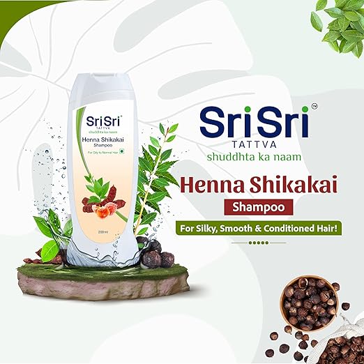 Sri Sri Tattva Henna Shikakai Shampoo 200ml - PUSHMYCART