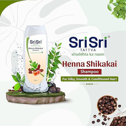 Sri Sri Tattva Henna Shikakai Shampoo 200ml - PUSHMYCART