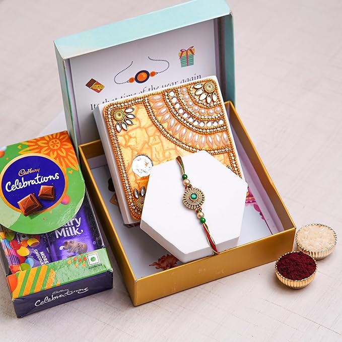 Gifticon Rakhi for Brother with Chocolate Rakhi with Chocolate Gift Hamper