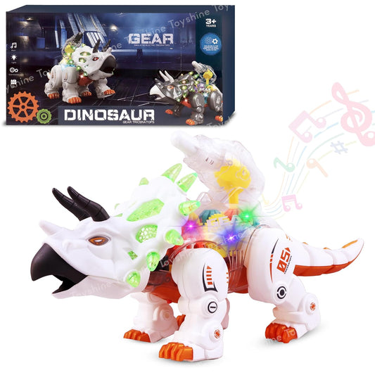 Toyshine Walking Triceptor Dinosaur Musical Toy with Dazzling Lights