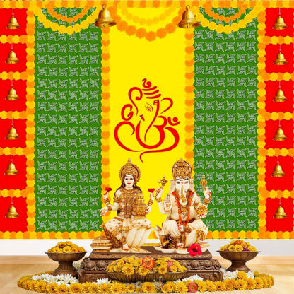 Party Propz Ganpati Backdrop Decoration