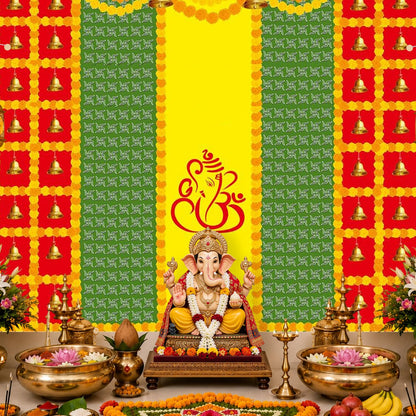Party Propz Ganpati Backdrop Decoration
