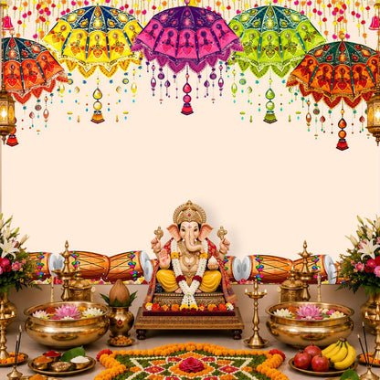 Party Propz Traditional Backdrop Cloth For Decoration