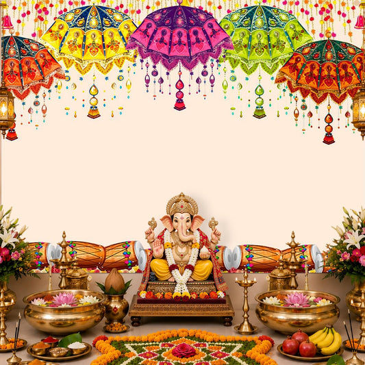 Party Propz Traditional Backdrop Cloth For Decoration