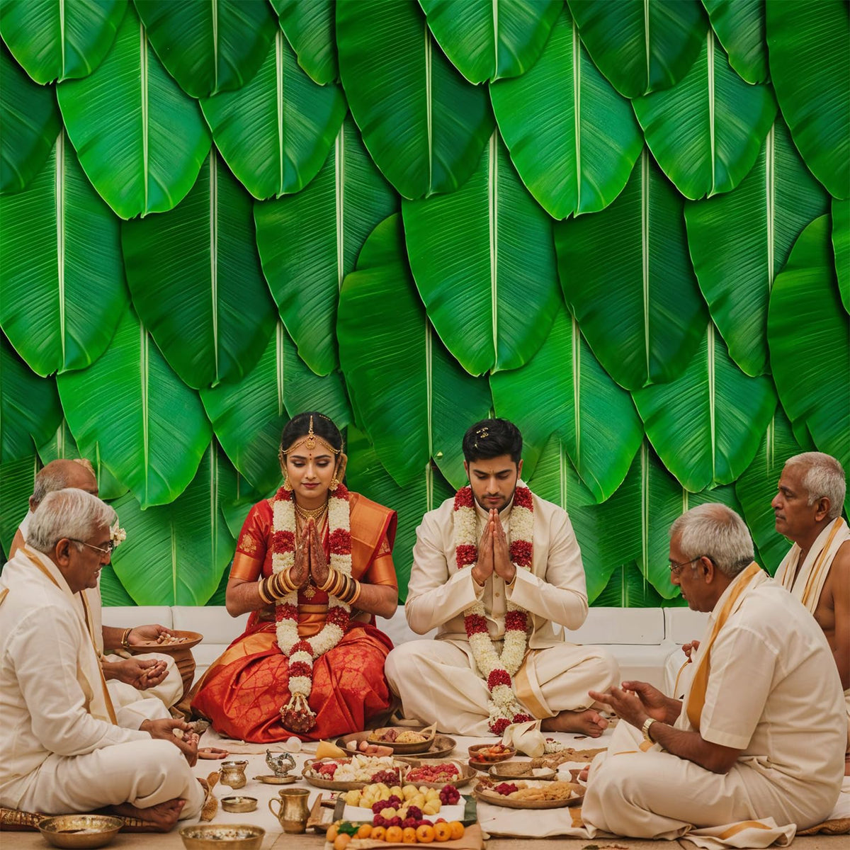 Party Propz Banana Leaf Backdrop Decorations