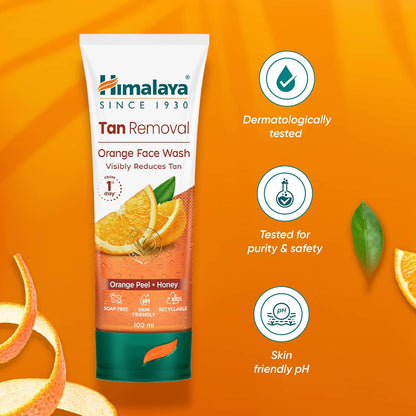 Himalaya Tan Removal Orange Face Wash - PUSHMYCART