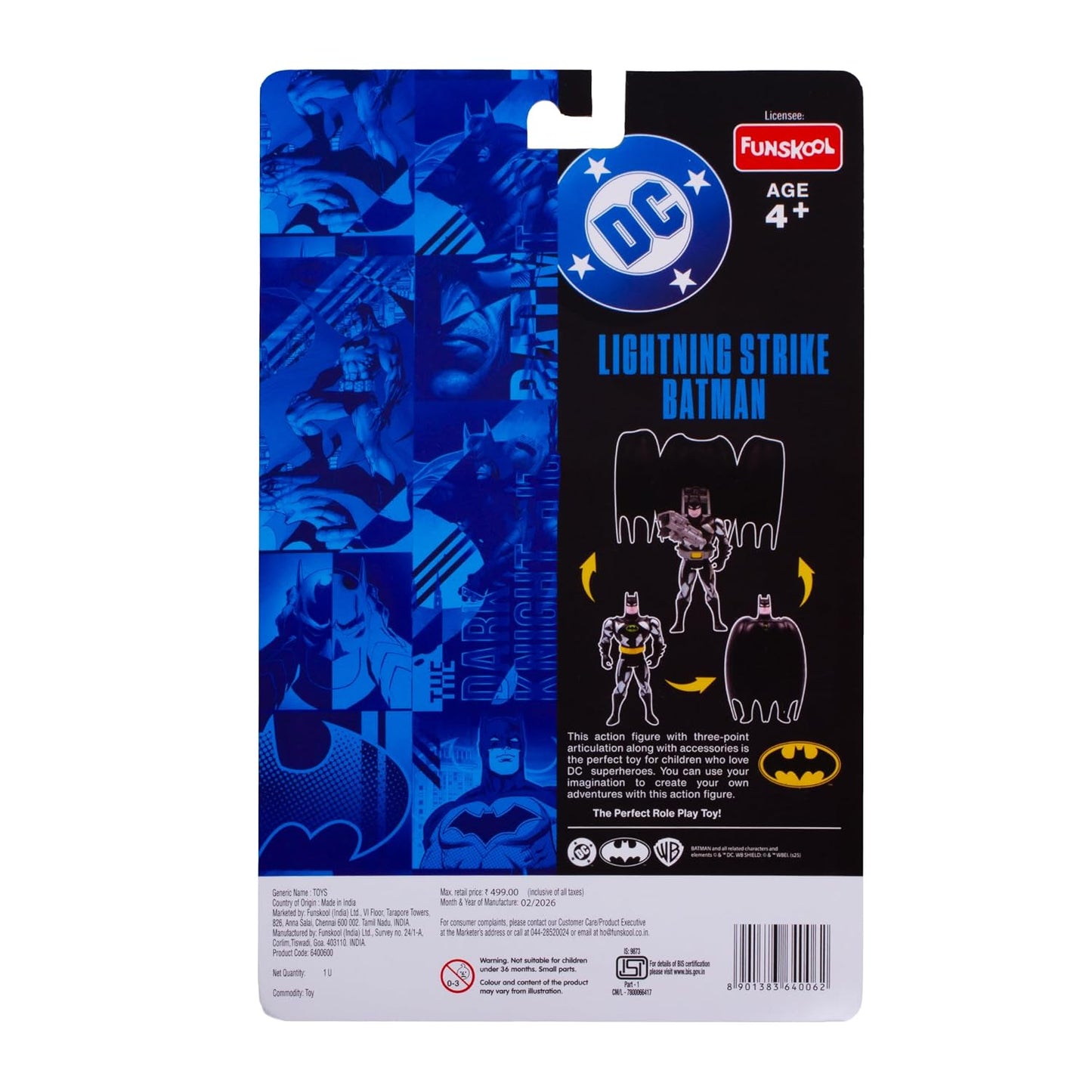 Funskool Lightning Strike Batman Action Figure