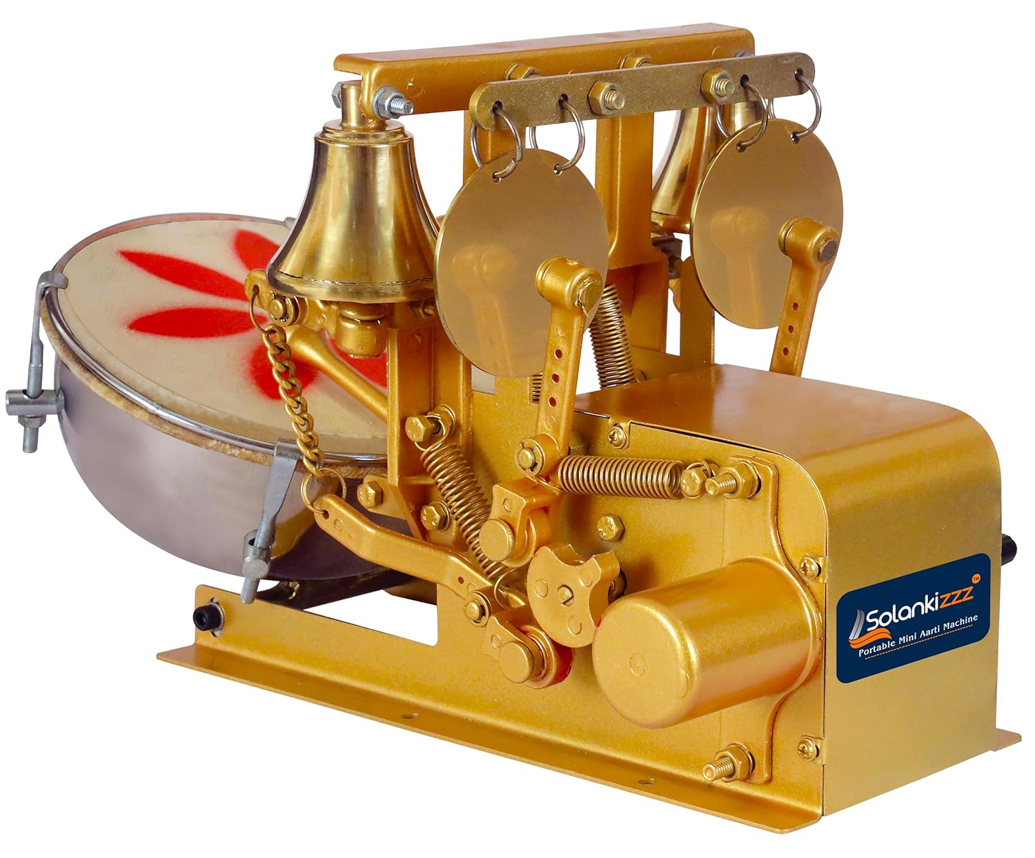 Fully Automatic Electric Mini Aarti Machine With Nagara | 2 Bells & Jalar For Home Temple